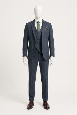 Rustic Blue Textured Groom