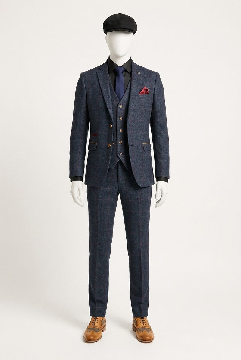 Peaky Blinders — Dark Navy Check Peaky Groom — photo 1