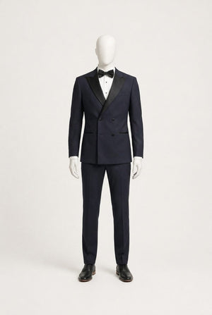 Black Tie Midnight Navy Double-Breasted Groom