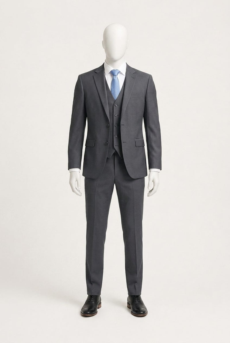Formal — Charcoal & Light Blue Formal Groom — photo 1
