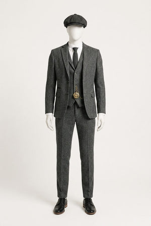 Peaky Blinders Grey Tweed Peaky Groom