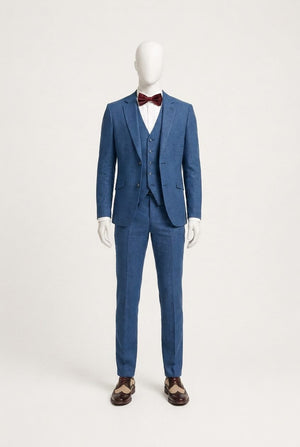 Summer Blue & Burgundy Summer Groom