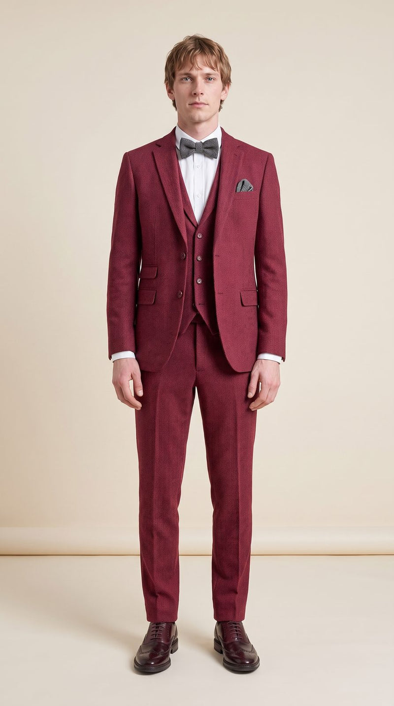 Rustic — Burgundy Rustic Vintage Groom — photo 2