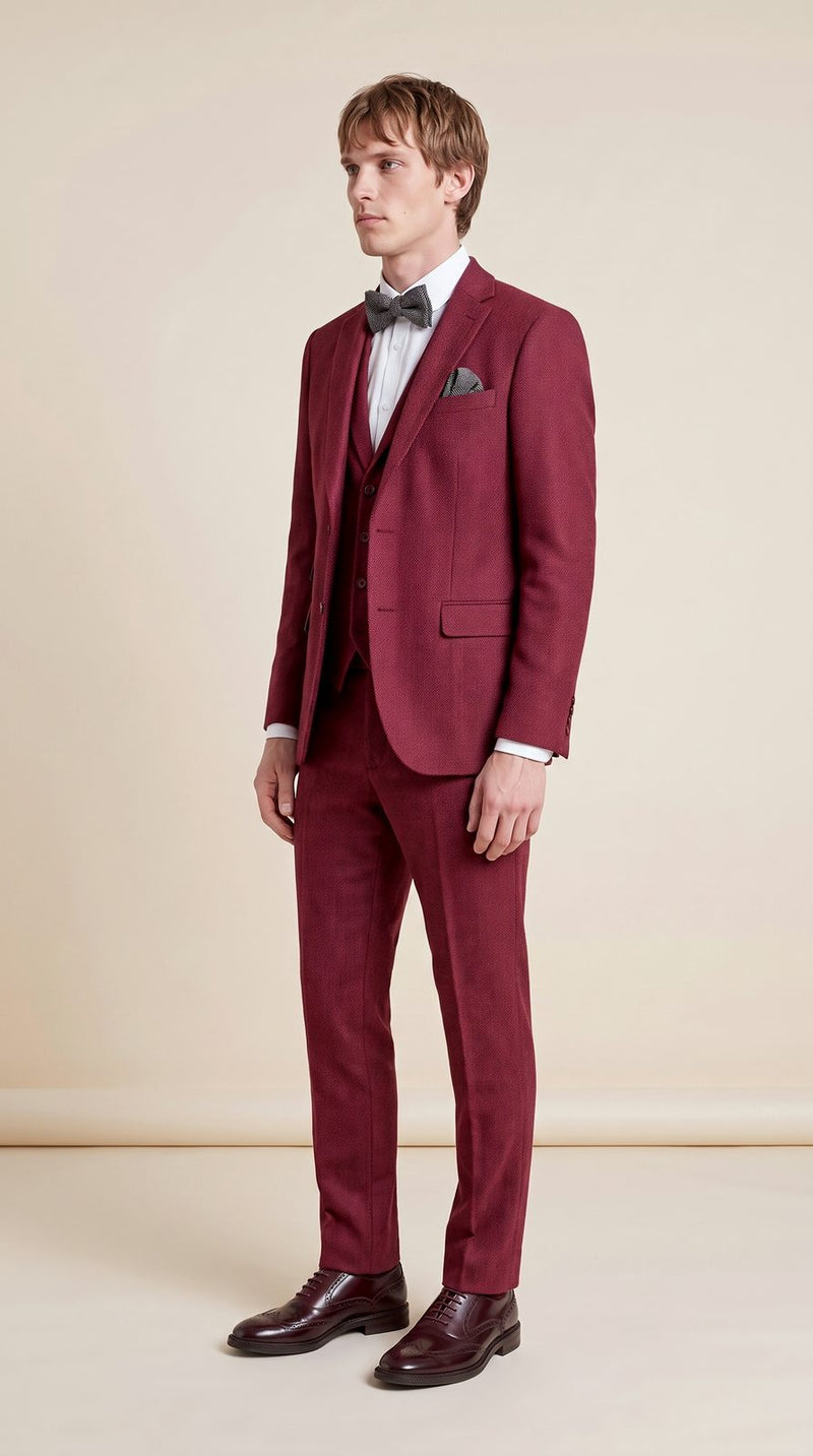 Rustic — Burgundy Rustic Vintage Groom — photo 3