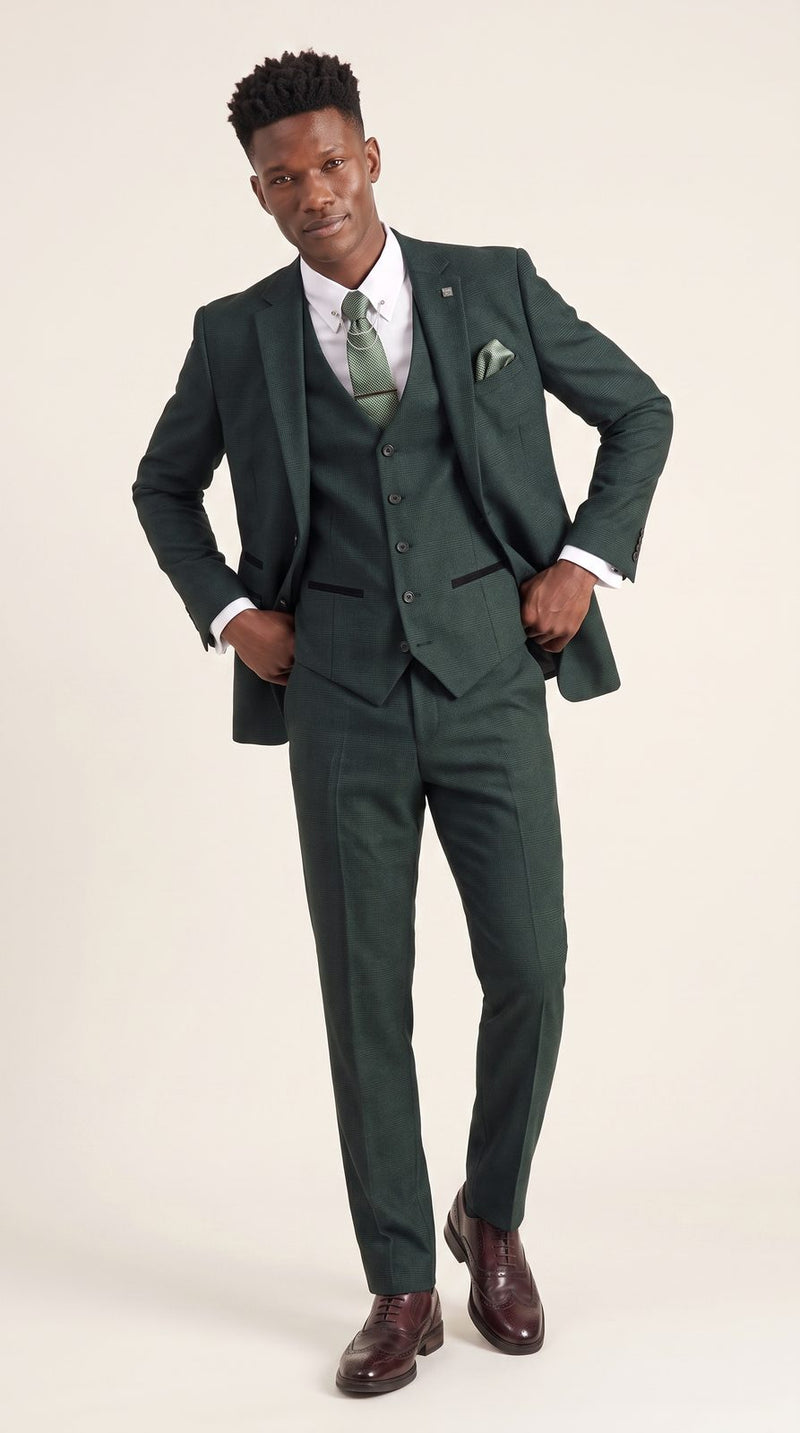 Semi Formal — Green Check Semi-Formal Groom — photo 4