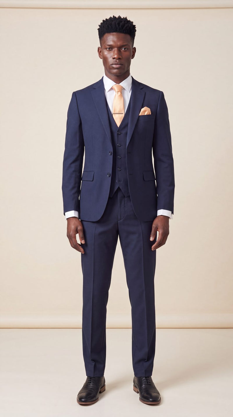 Formal — Navy & Champagne Formal Groom — photo 2