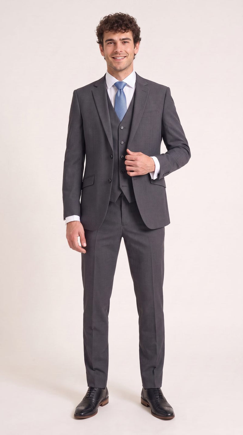 Formal — Charcoal & Light Blue Formal Groom — photo 2