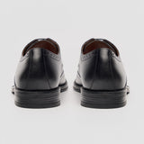 Lorenzo - Men's Black Burnished Leather Oxfords Shoes