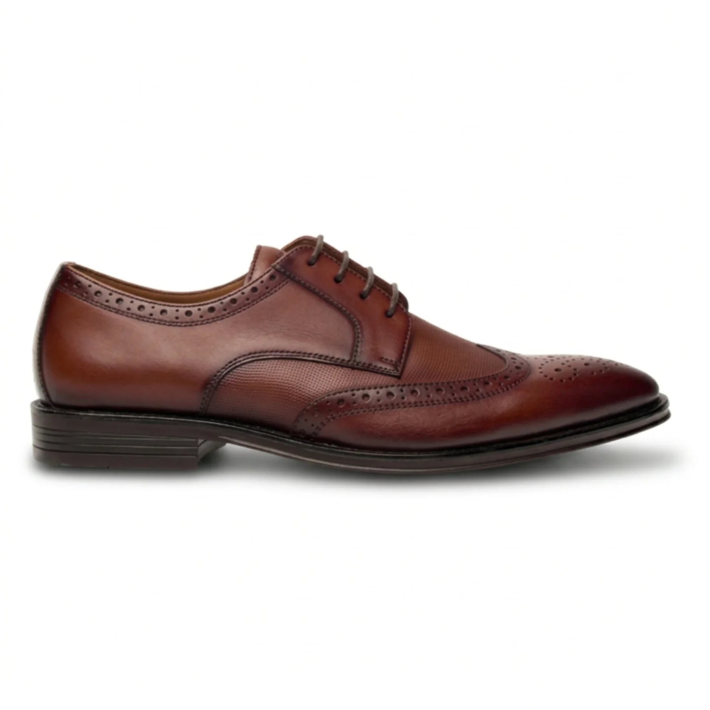 Lorenzo - Men's Tan Burnished Leather Oxfords Shoes