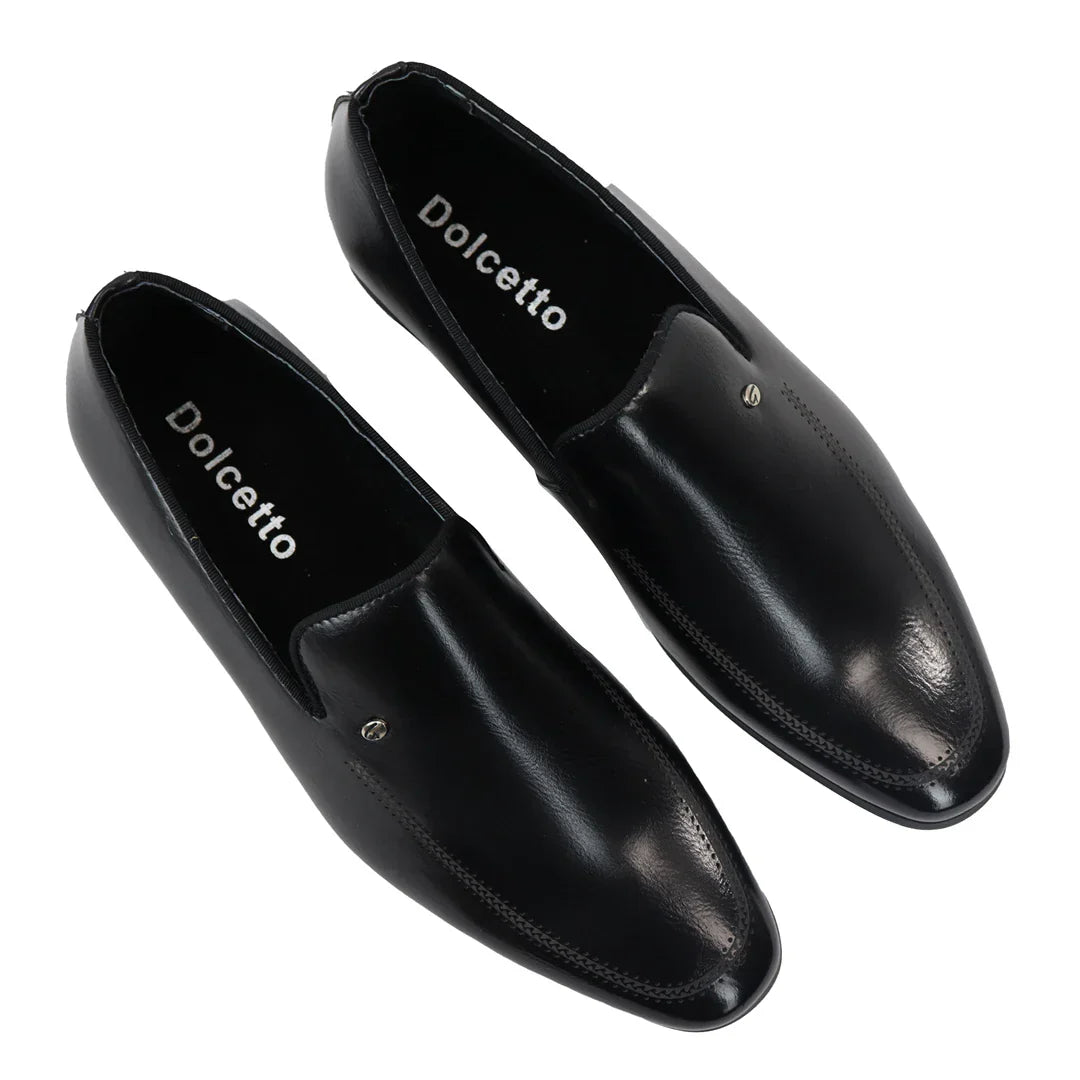 black slip on dress shoes mens Men's Slip On Black Loafer Shoes