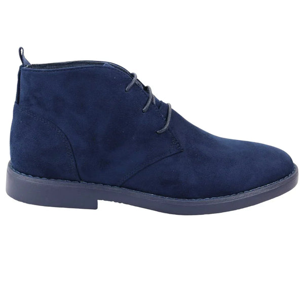 mens navy blue dress boots Mens's Chukka Desert Lace Up Navy Ankle Boots: Buy Online