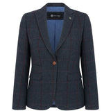 Madrid - Women's Navy Tweed Tailored Fit Blazer
