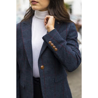 Madrid - Women's Navy Tweed Tailored Fit Blazer