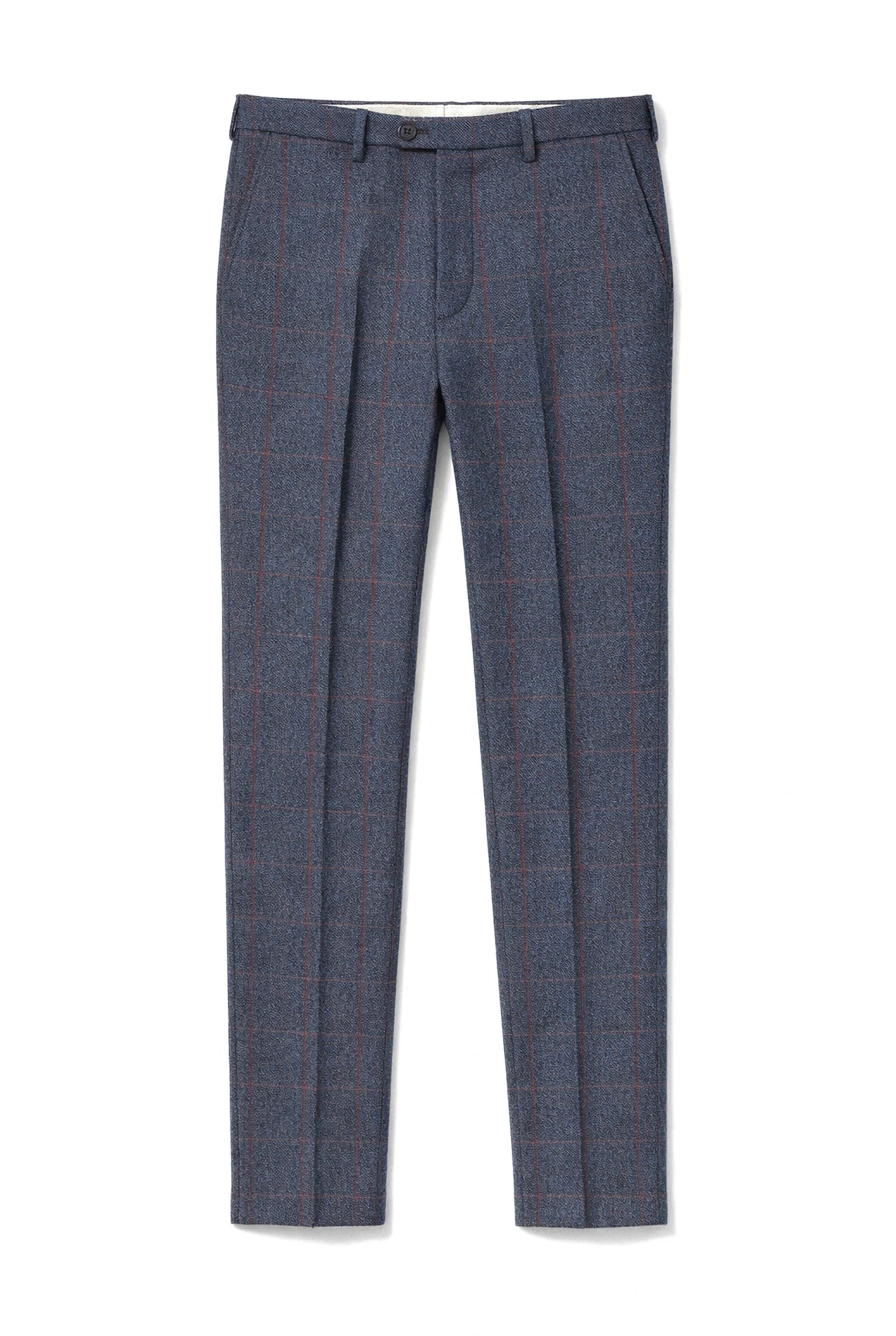 Madrid - Men's Blue Tweed Trousers