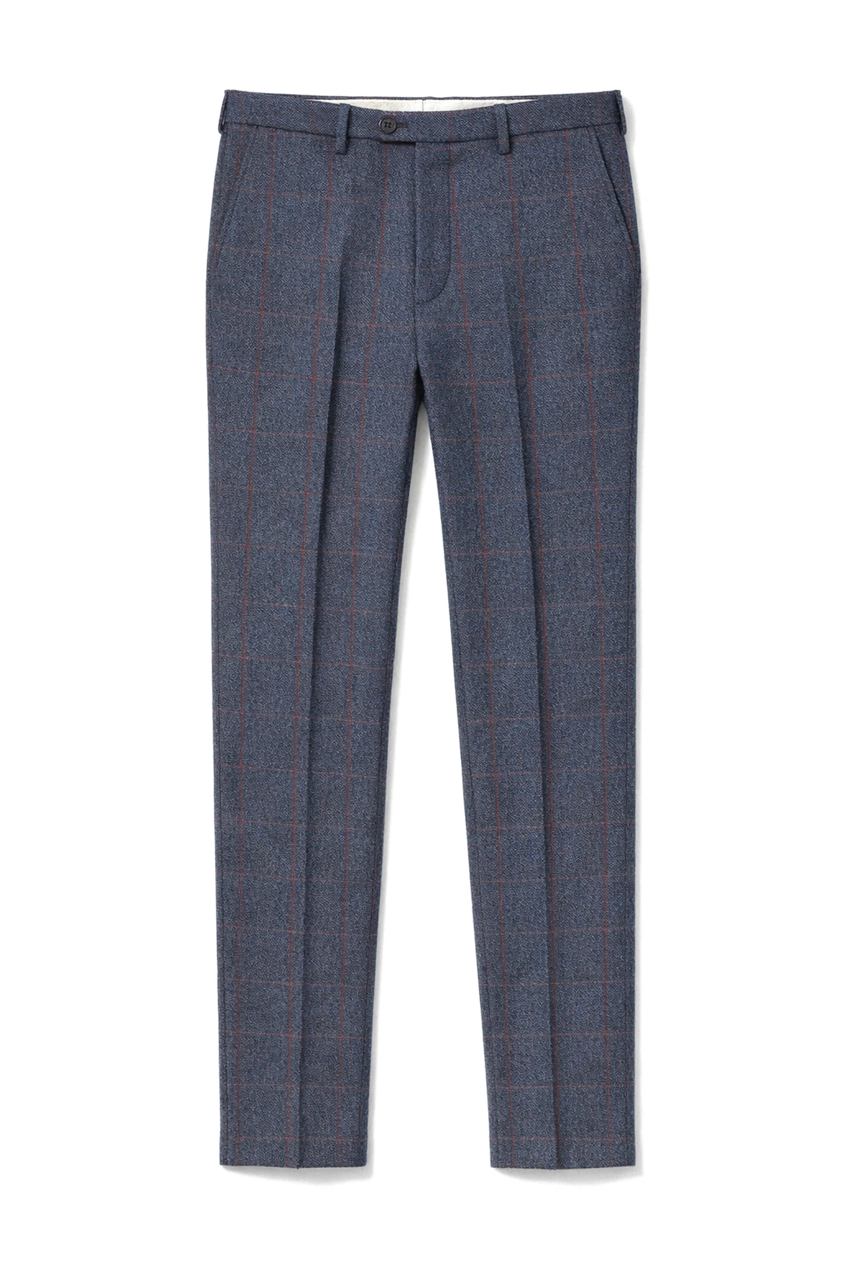 Madrid - Men's Blue Tweed Trousers