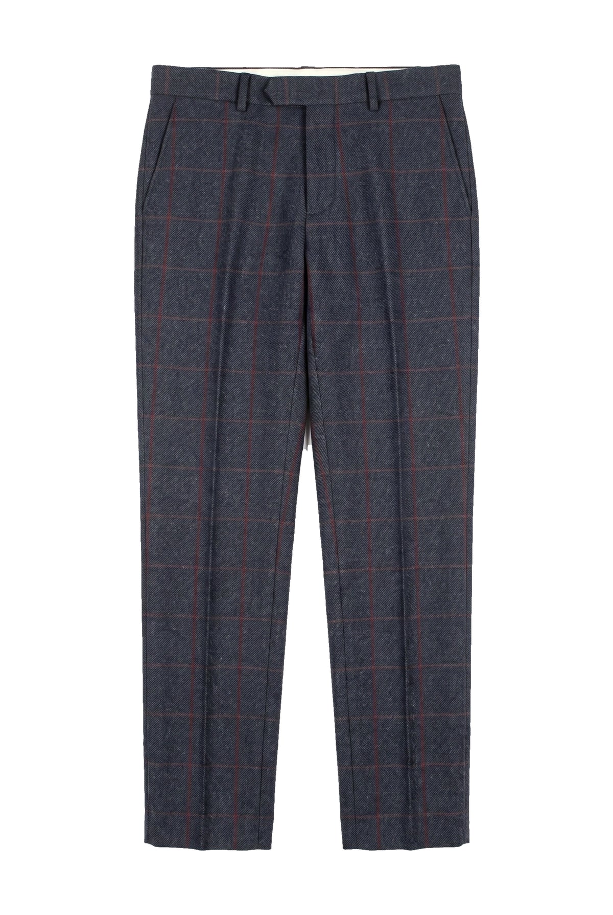 Madrid - Men's Blue Tweed Trousers