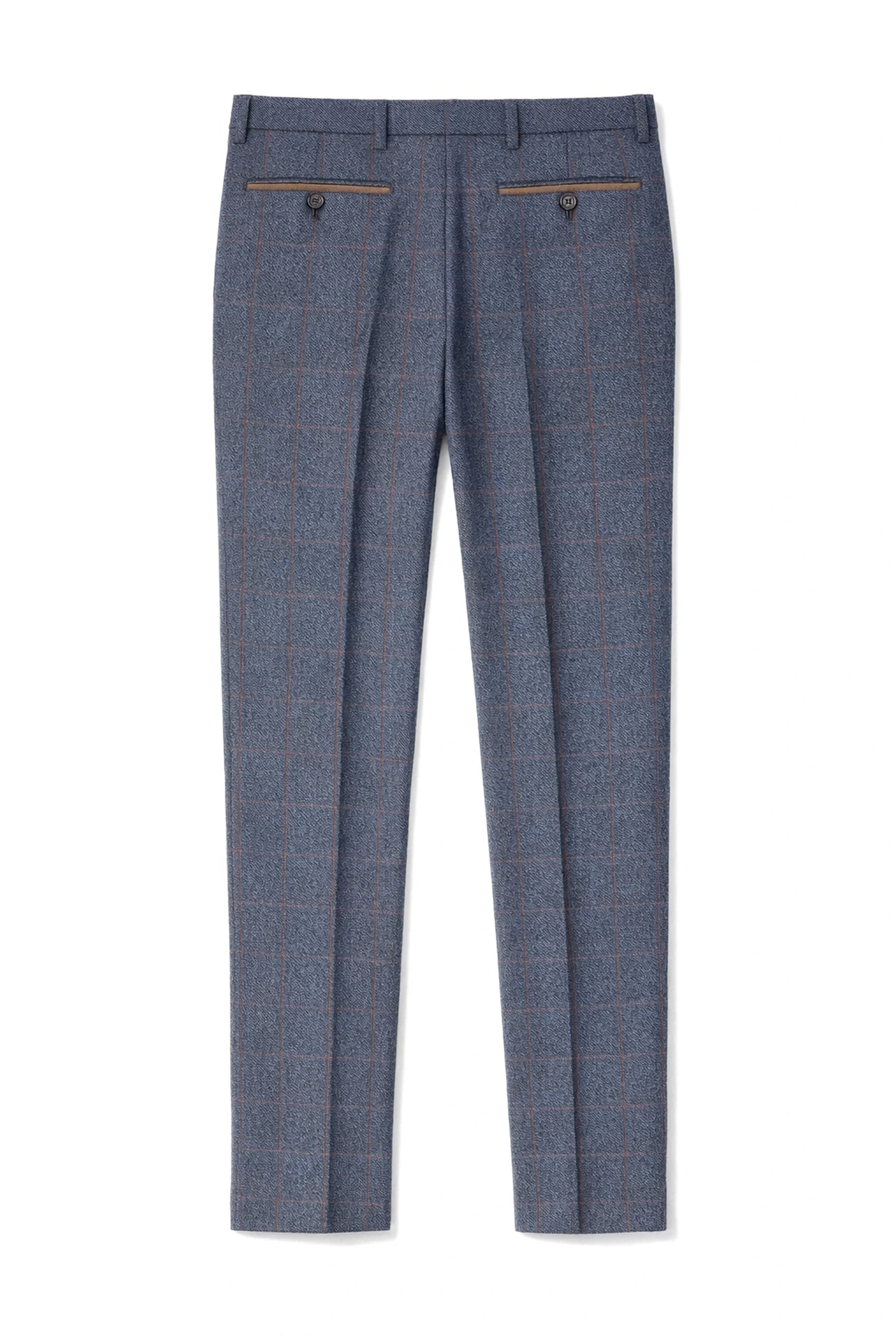 Madrid - Men's Blue Tweed Trousers