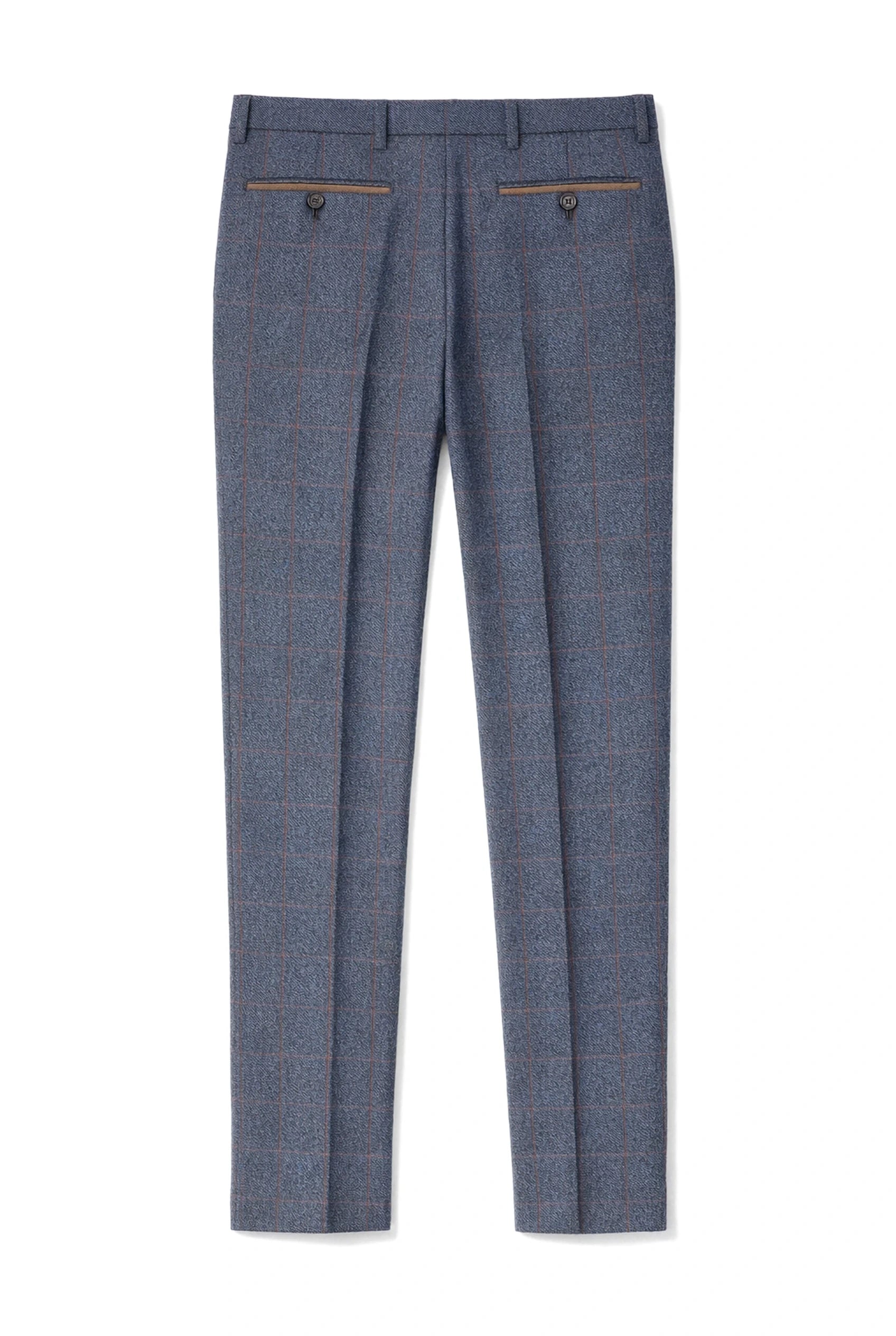 Madrid - Men's Blue Tweed Trousers