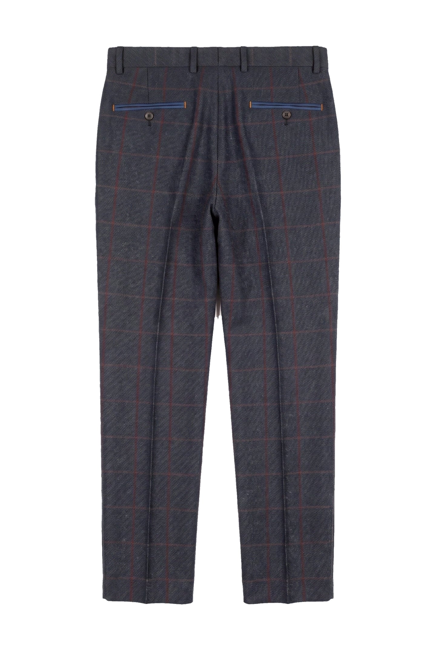 Madrid - Men's Blue Tweed Trousers