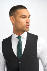Malibu - Men's Black Tailored Fit Waistcoat