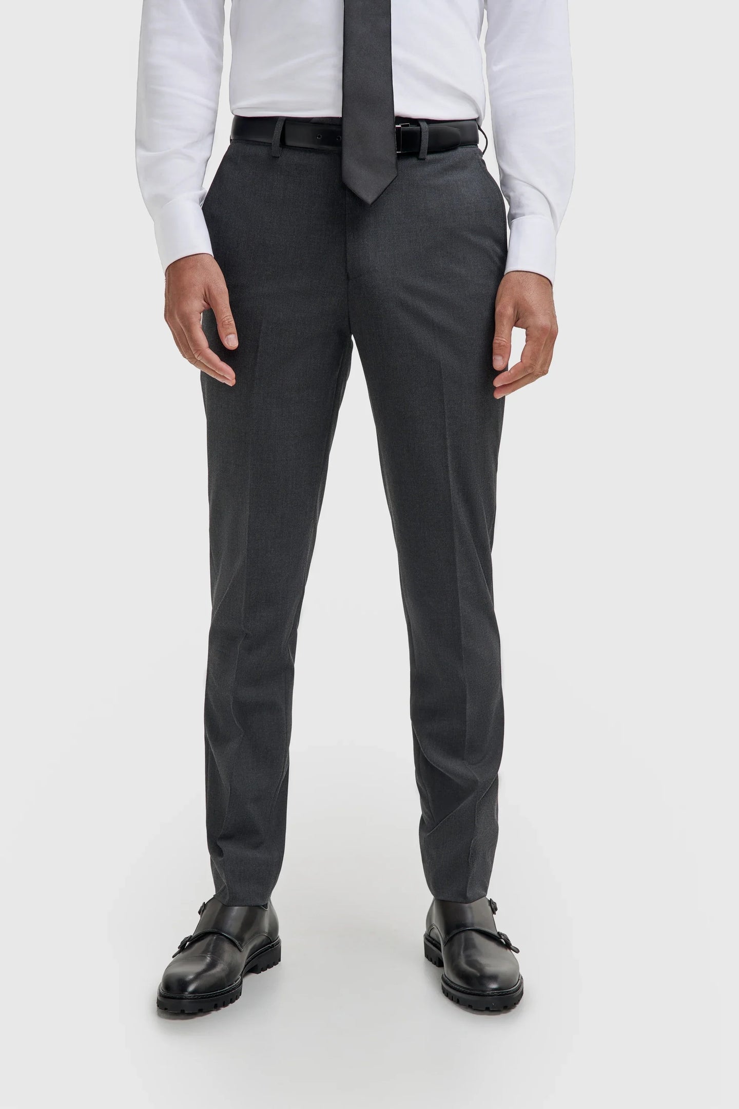 Malibu - Men's Charcoal Textured Trousers