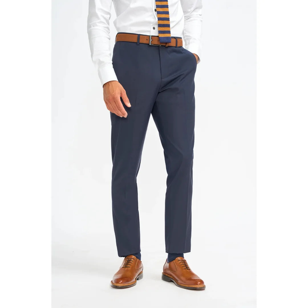 Malibu - Men's Navy Formal Trousers