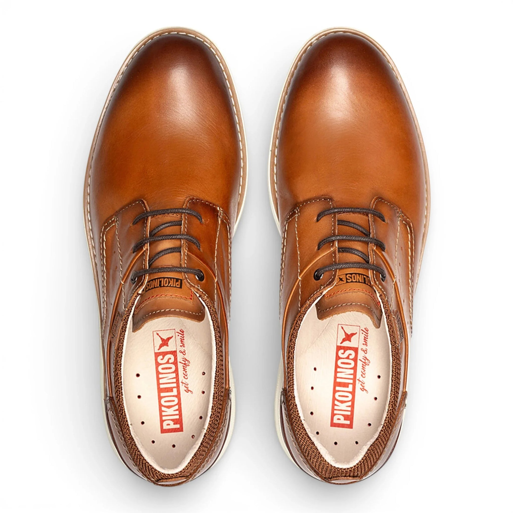 Manacor - Men's Brown Leather Lace-Up Sneakers