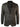 Mens Check Vintage Herringbone Tweed Grey Charcoal Blazer Jacket Fitted-Tan