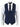 Mens Double Breasted Felt Tweed Vintage Retro Classic Waistcoat Slim Fit Herringbone-Melton DBC Blue