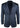 Mens Navy Blue Vintage Twead Blazer Jacket Black Velvet Elbow Smart Casual