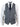 Mens Grey Blue Herringbone Tweed Slim Fit Chunky Waistcoat Blazer Smart Casual