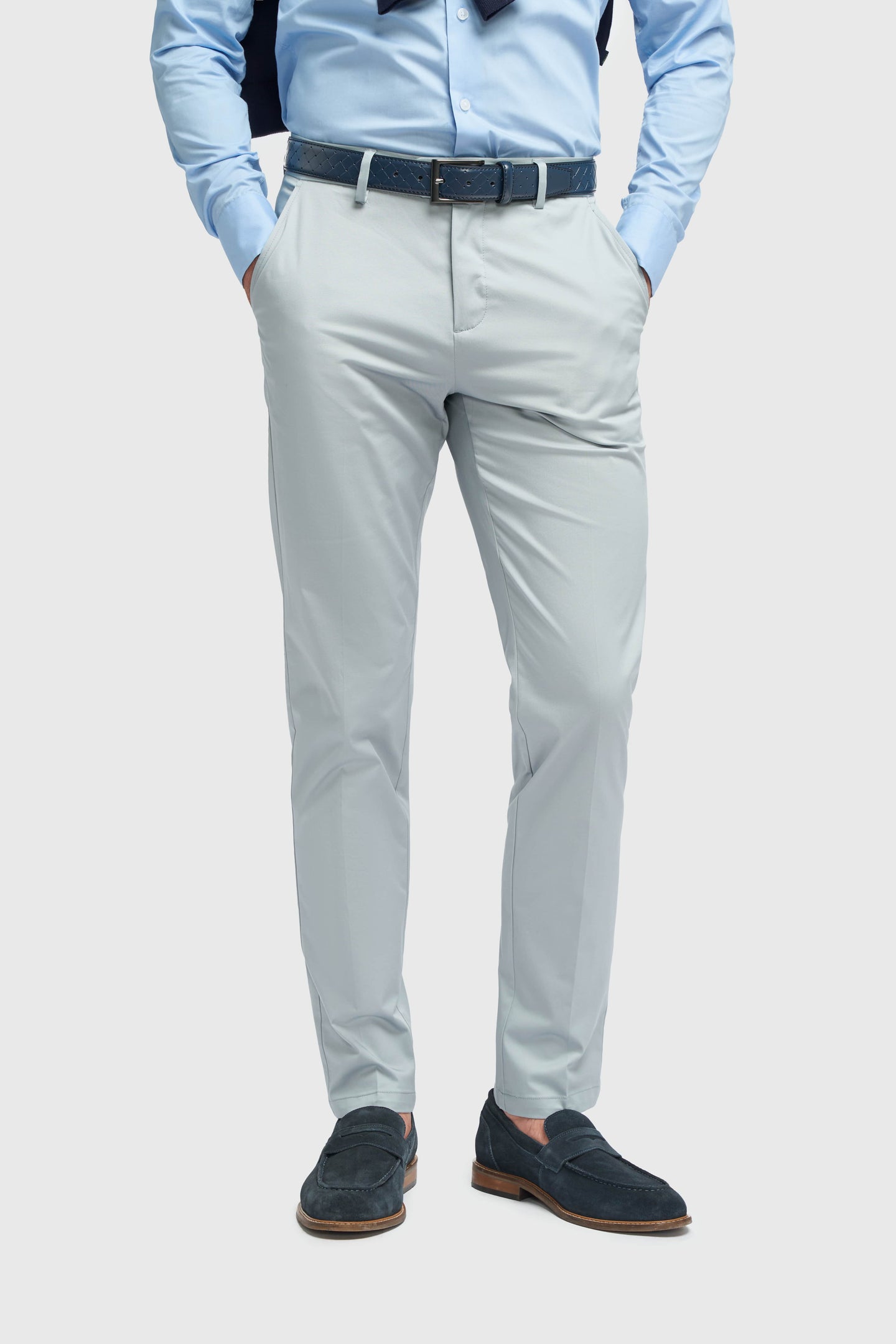Mario - Men's Summer Light Blue Trousers