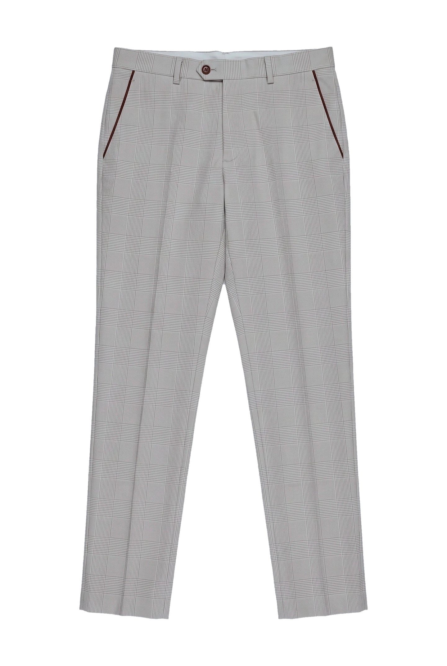 Mark - Men's Beige Check Trouser