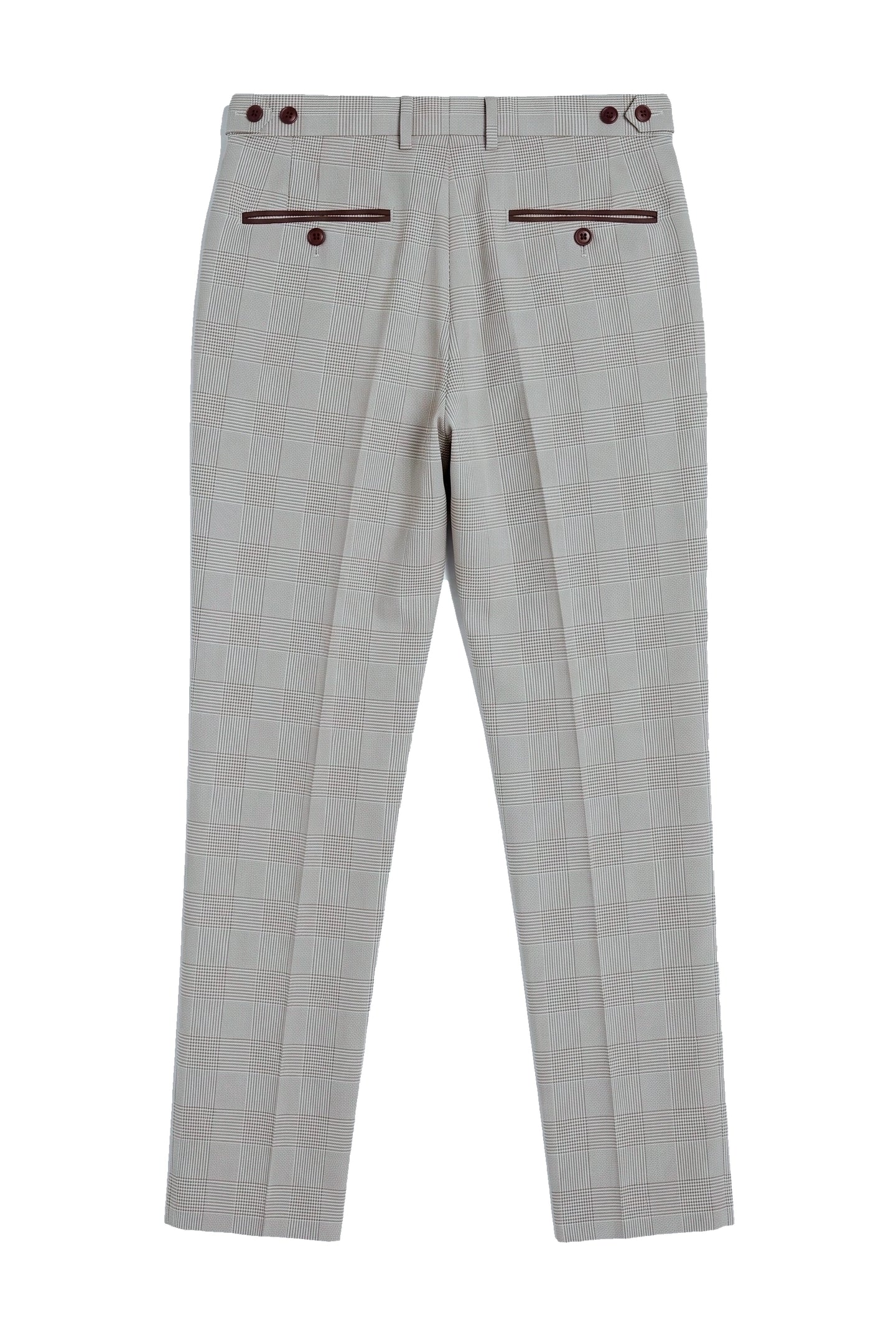 Mark - Men's Beige Check Trouser