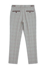 Mark - Men's Beige Check Trouser