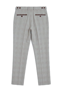 Mark - Men's Beige Check Trouser
