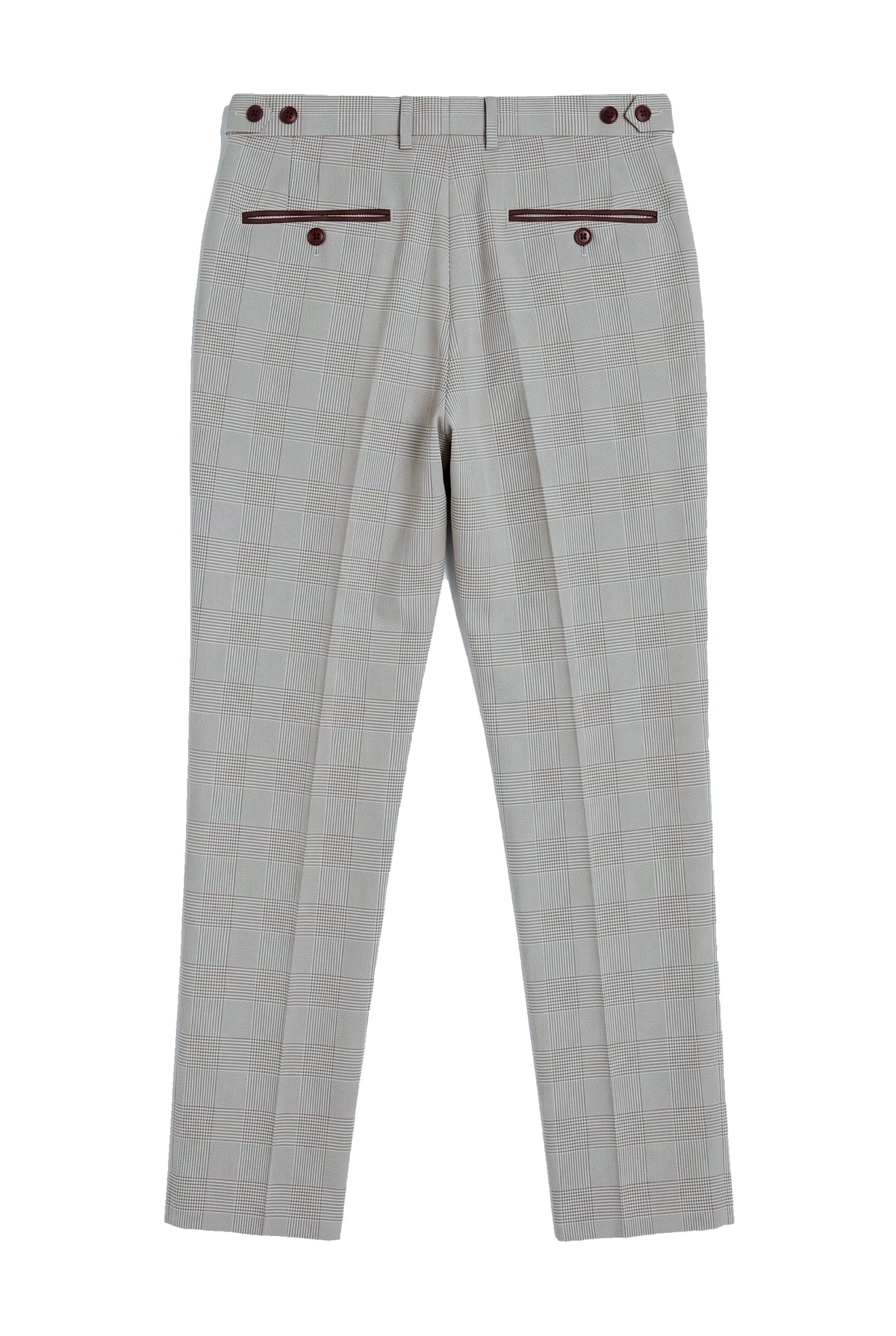 Mark - Men's Beige Check Trouser