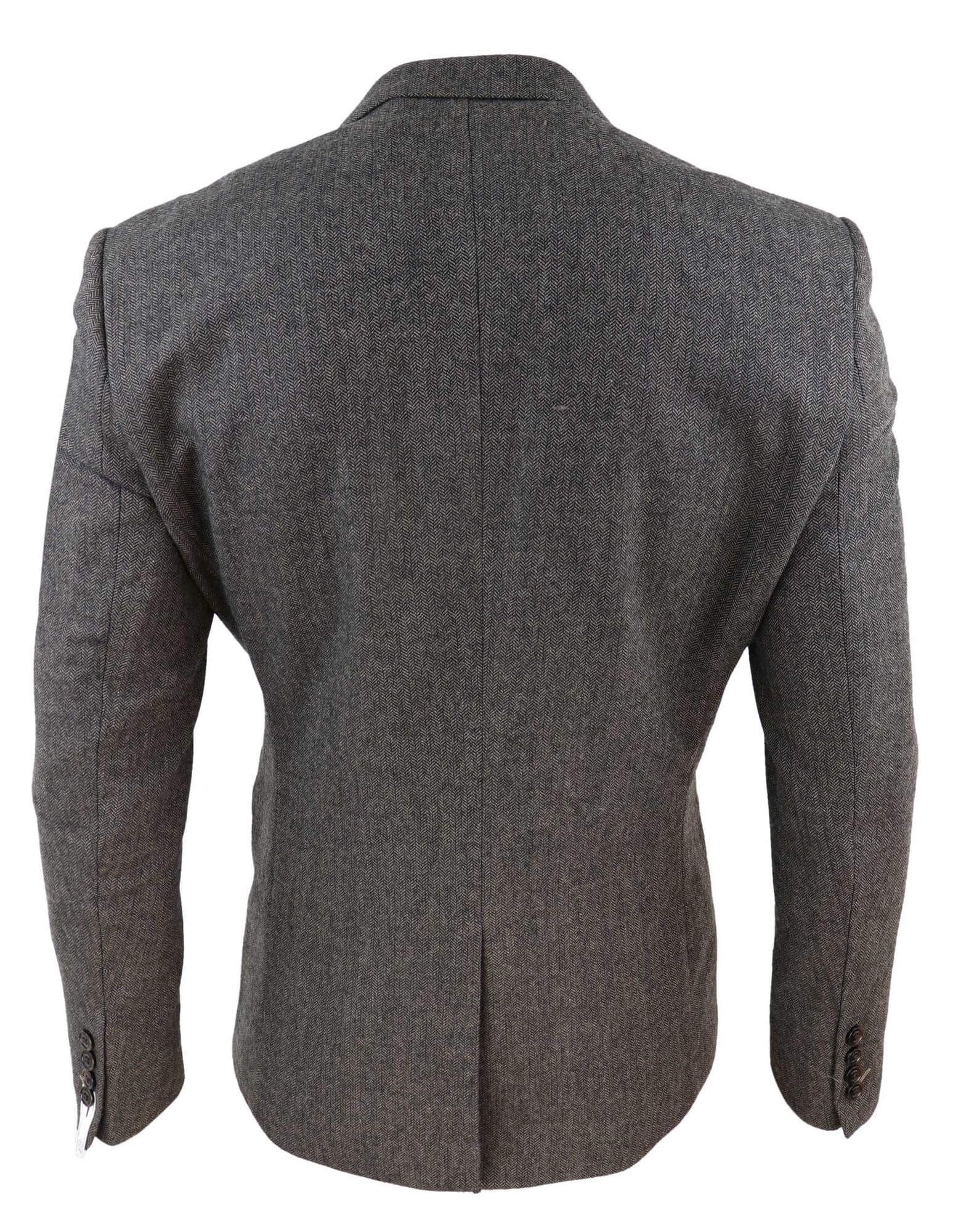 Mens Herringbone Tweed Blazer - Cavani Martez - Tan: Buy