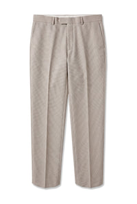 Mayfair - Men's Beige Birdseye Formal Trousers