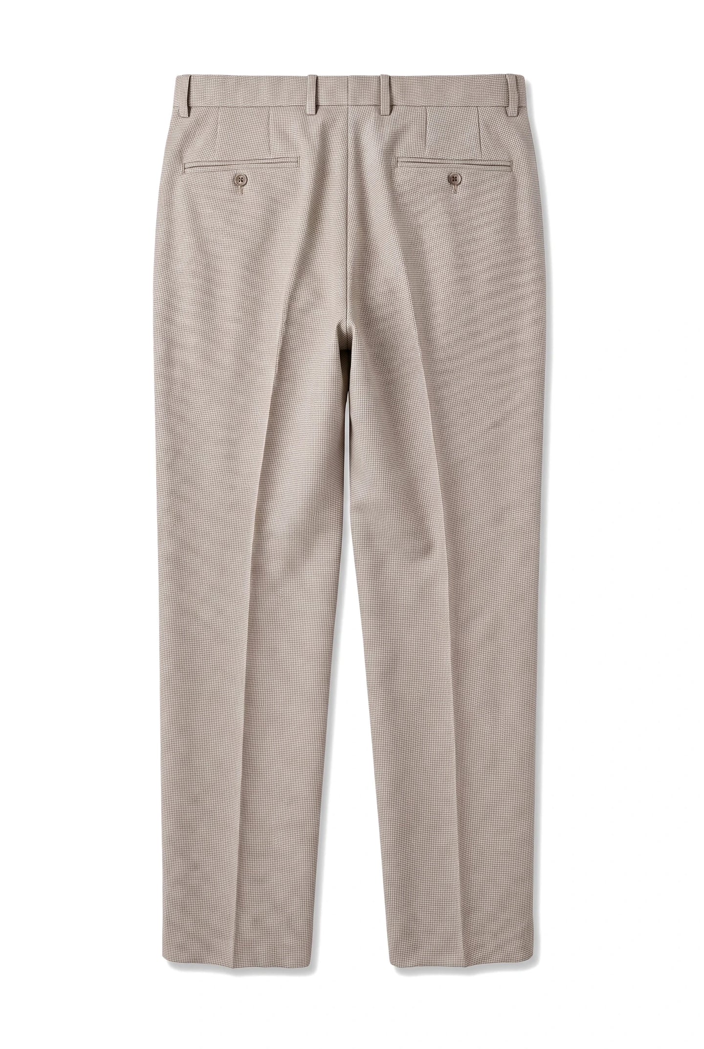 Mayfair - Men's Beige Birdseye Formal Trousers