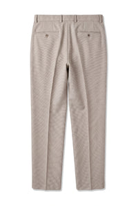 Mayfair - Men's Beige Birdseye Formal Trousers