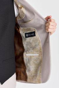 Mayfair Stone Textured Suit With Black Constrasting Waistcoat