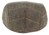 Marc Darcy DX7 Mens Tweed Vintage Retro Grandad Flat Caps Hats Peaky Blinders Check Classic