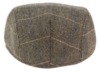 Marc Darcy DX7 Mens Tweed Vintage Retro Grandad Flat Caps Hats Peaky Blinders Check Classic