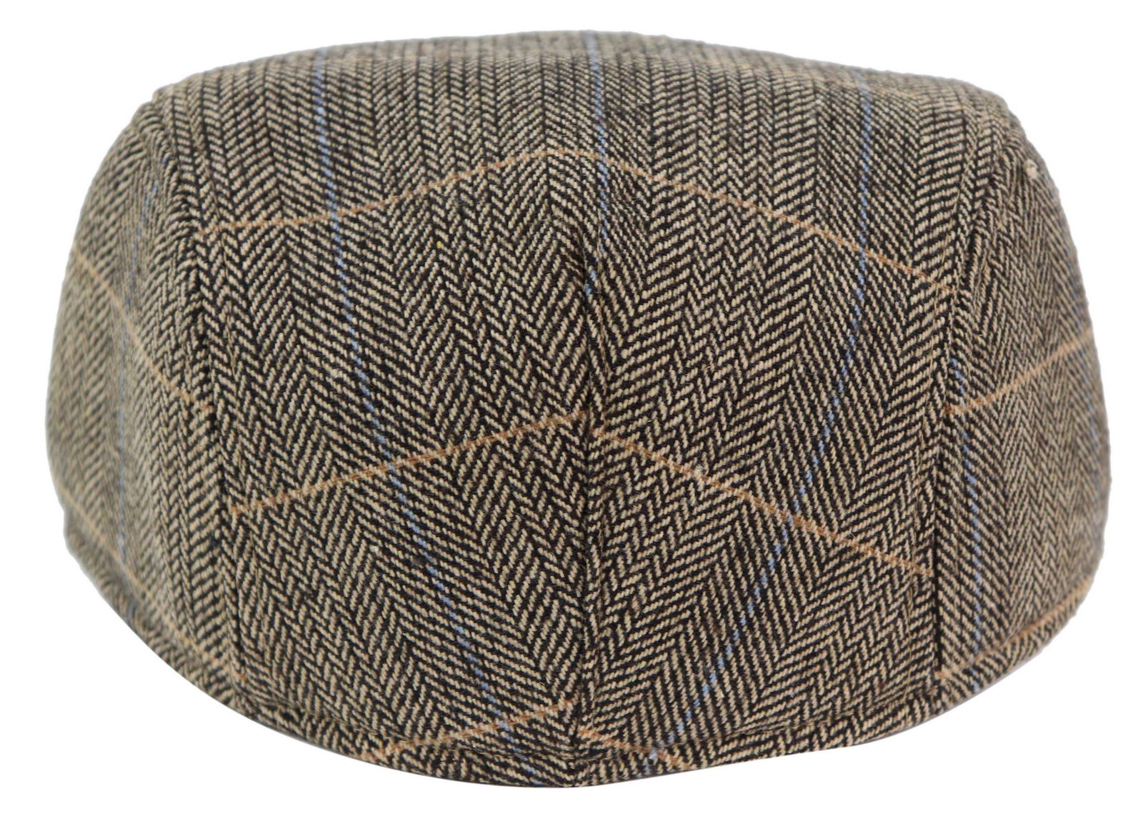 Marc Darcy DX7 Mens Tweed Vintage Retro Grandad Flat Caps Hats Peaky Blinders Check Classic