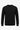 Men’s Black Cotton Blend Crew Neck Sweatshirt Long Sleeve Stretch Pullover