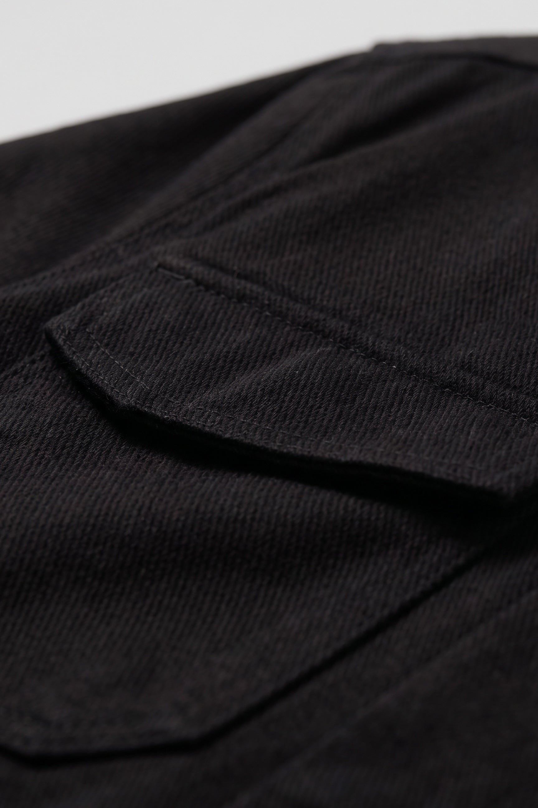 Men’s Black Cotton Twill Jacket - Trucker Overshirt