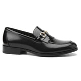 Men’s Black Patent PU Slip On Loafers