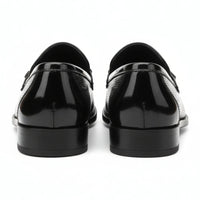 Men’s Black Patent PU Slip On Loafers