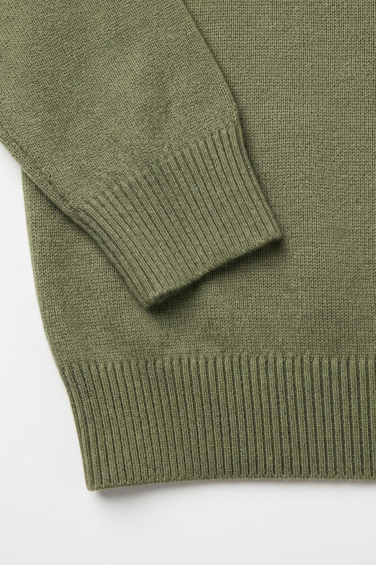 Men’s Green Crew Neck Jumper Regular Fit Knitted Pullover